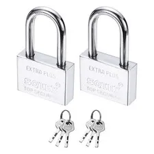 2Pcs 100 x 60 mm Heavy Duty Lock Alloy Steel High Security Padlocks with 6 Keys