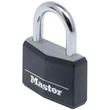 Master Lock 9140EURDBLK Black Aluminum Vinyl Cover 40mm 4-Pin Lock