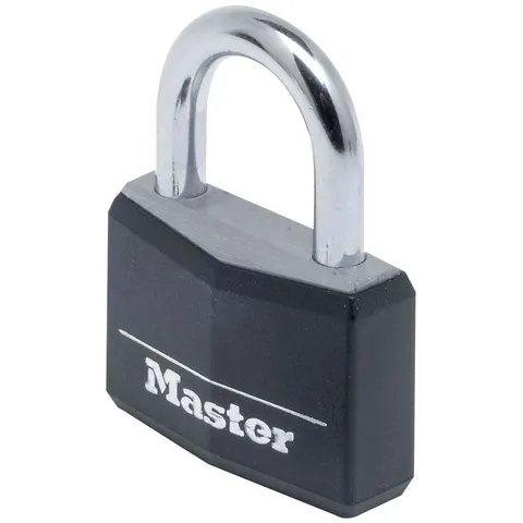 Master Lock 9140EURDBLK Black Aluminum Vinyl Cover 40mm 4-Pin Lock