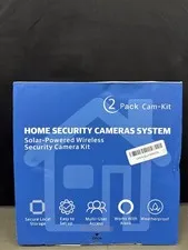 Aume Security Cameras Wireless Outdoor, 2 Cam Kit, No Subscription, Solar Powere