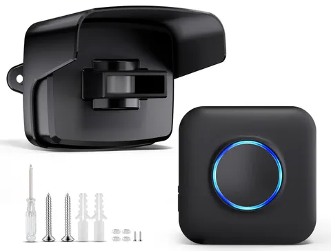 Wireless Driveway Alarm with 600FT Range,Motion Sensor Alarms with 58 Chimes,...