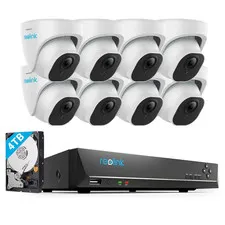 8MP 4K Outdoor Poe Security Camera System,6Pcs Person/Vehicle/Pet Detection Smar