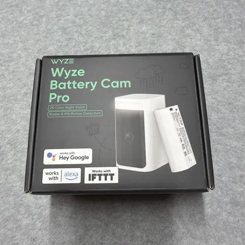 Wyze Battery Cam Pro 2k HDR Wireless Outdoor/Indoor Security Camera White