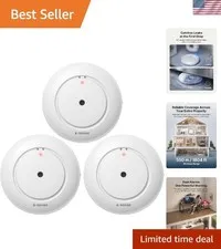 Water Leak Detector 3-Pack, 120 dB, Add-On , Base Req. | Real-Time Alerts, 18...
