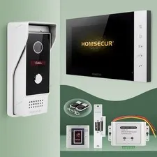 HOMSECUR 7'' LCD Color Screen Intercom System With IR Outdoor Camera Mute Mode