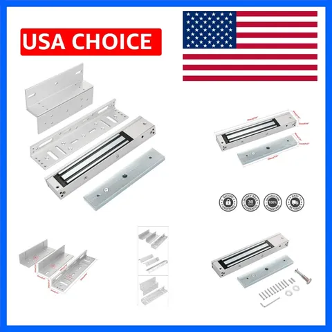 Electromagnetic Lock with Z and L Bracket 280KG 600LBS Holding Force Electric...