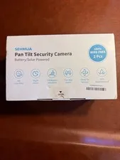 Pan Tilt Security Cameras Battery/Solar 2Pk