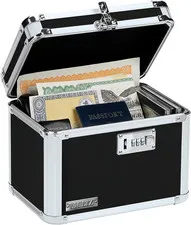 Secure Security Lock Boxes - Safe Combination Lock Box, Storage for Documents, V