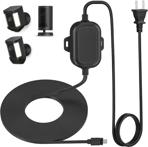 Weatherproof Power Cord for Ring Outdoor Cam Plus/Ring Spotlight Cam Plus/Pro (B