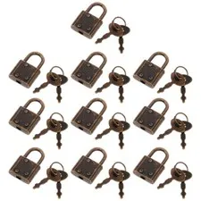 10Pcs Mini Padlock Luggage Hanging Locks Retro Suitcase Locks Multifunctional