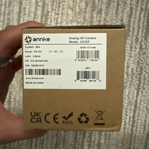 5 Annke Analog HD Cameras C51EP & Power Adapter AC to DC 12V2A & 1-to-4 Splitter