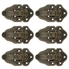 6pcs Latch Hasp Clasp for Toolbox (Bronze) - Metal Toggle Hasp Latches Hardware