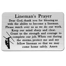 Gzrlyf Lineman Prayer Gifts for Husband Dad Lineman Gifts Christian Lineman W...