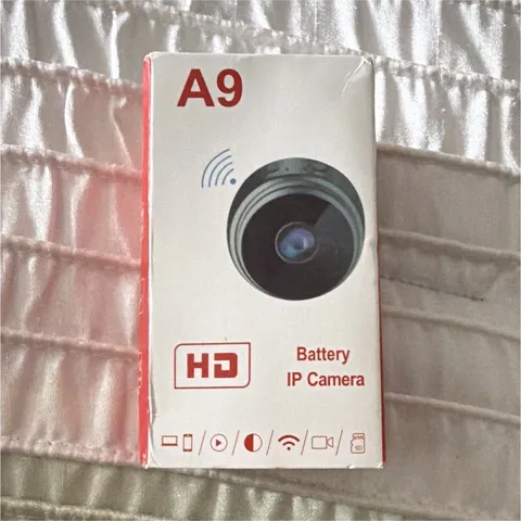 A9 HD Battery Wi-Fi IP Camera Indoor, Cloud Storage, microSD Slot, Red/White