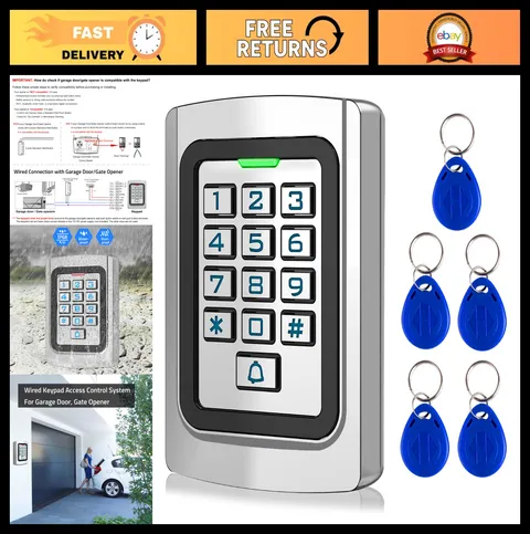 Universal Wired Access Control Keypad - IP68 Waterproof, 2000 Users, PIN & ID Ca