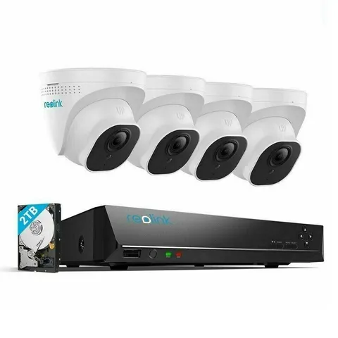Reolink 4K 8MP 8CH 2TB HDD NVR Outdoor PoE Security Camera System RLK8-800D4