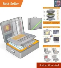 Document Organizer with 5200℉ Heat Insulated,Waterproof and Fireproof Documen...