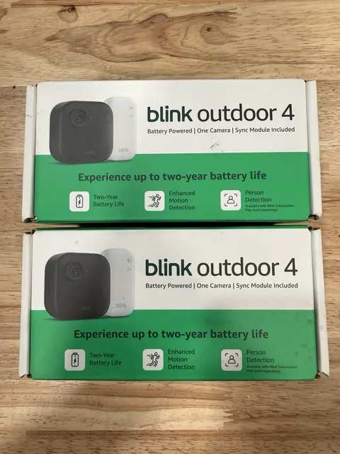 Lot Of 2 Blink Outdoor 4 -4th Gen Smart Security Camera Wire Free W/ Sync Module