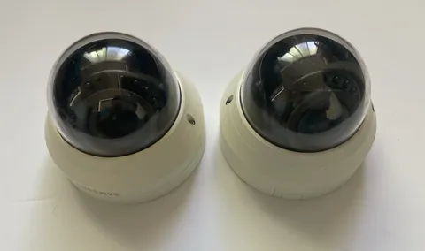 *LOT OF 2* Samsung Hanwha SND-7084RN 3MP IR Network Dome Camera Tested/Working