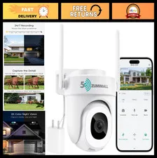 2K Wired Outdoor Security Camera, 24/7 Recording, Auto Tracking