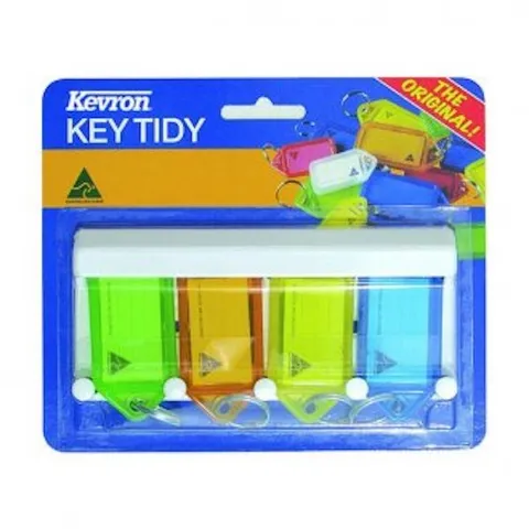 KEVRON ID9 4 Key Tag Holder Rack -Click Key Tags -FREE POST
