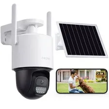 Anona Orbis Solar Security Camera Wireless Outdoor, 2.5K 4MP 360° Coverage PTZ