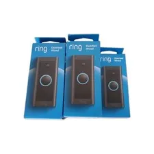 Sealed Ring Wired Doorbell New In Box Black  Camera (Lot of 5)