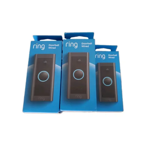 Sealed Ring Wired Doorbell New In Box Black  Camera (Lot of 5)