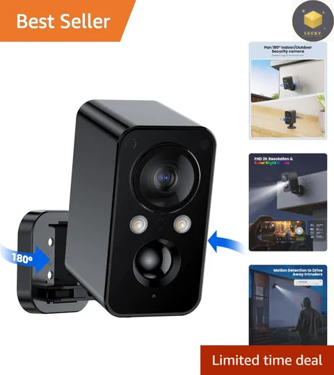 Waterproof Battery-Powered Security Camera - 1296p HD Video & Two-Way Audio