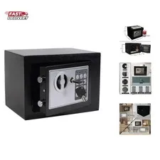 Safe Box with Electronic Keypad, Small Hidden Steel Security Lock Box with Ke...