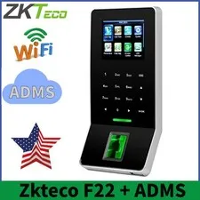 ZKTeco F22 WiFi + ADMS Fingerprint Access Control Attendance Clock 2.4in Screen