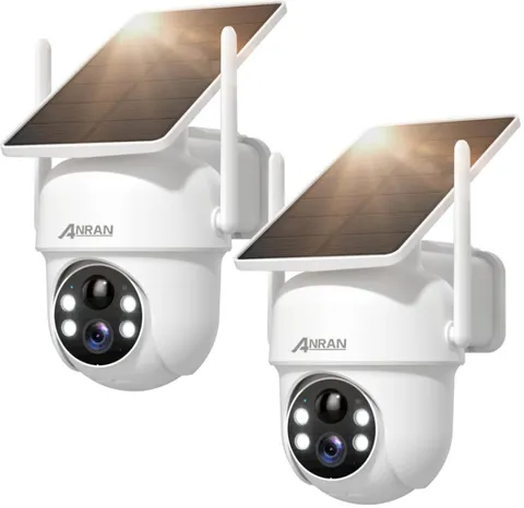 ANRAN Solar Security Cameras Wireless Outdoor - 2 Pack - NEW