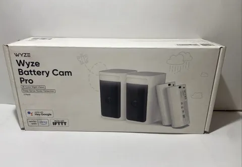 Wyze Battery Cam Pro Wireless Indoor/Outdoor Security Cameras (2-Pack) New