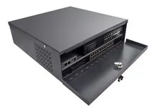 16 Gauge Heavy Duty DVR/NVR Security Lock Box with Cooling Fan -21 x 21 x 8 In