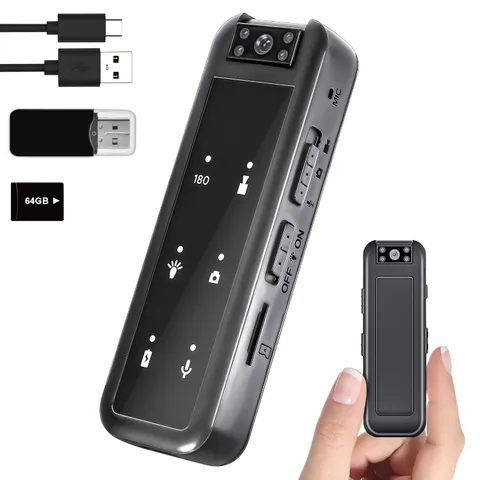 64GB Mini Body Camera 1080P Wearable Patrol Video Recording Camcorder Portable