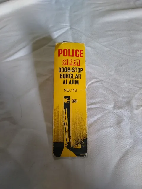 Police Siren Door Stop Bugler Alarm Travel Alarm Excellent Working Condition