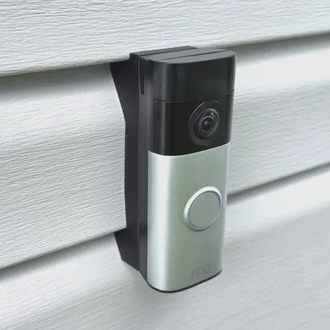 No-Drill 4.5" Dutch Lap Siding Bracket Ring Battery Doorbell Plus Retinal 2K