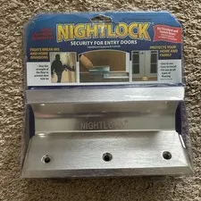 NEW Nightlock Security Lock Silver Finish - Standard & French Doors - FREE SHIP