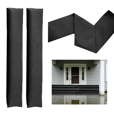 Water Barrier 5 ft x 7.8 inch Water Activated Flood Barriers, Sandless Sandba...