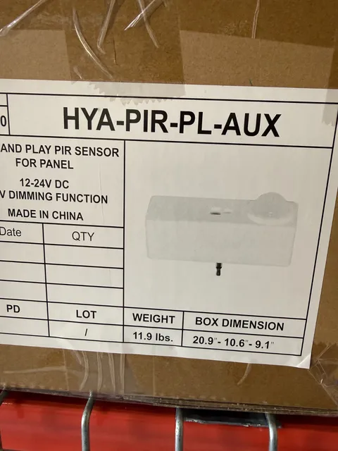 Motion Sensor: Sensor Base/ For PB2 Sensor Base Panel Motion Sensor:HYA-PIR-PL-A