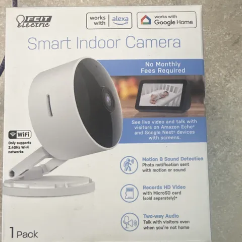 Feit Electric Smart Indoor Camera Wi-Fi 1080p Motion Night Vision Alexa Google