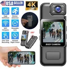 WiFi 4K Camera Camcorder 1080P Body Police Cam Audio Video DVR Night Vision Cam