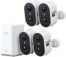 aosu Wireless Outdoor Security Camera Kit with aosuBase Local Storage, 2K