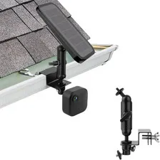 2-In-1 Gutter Mount for Security Camera and Solar Panel,Compatible with Arlo Pro