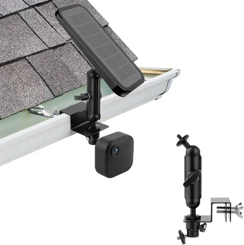2-In-1 Gutter Mount for Security Camera and Solar Panel,Compatible with Arlo Pro