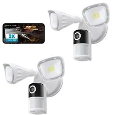 ieGeek Floodlight Camera, Outdoor Home Security Camera, 2K Wired Flood Light Cam