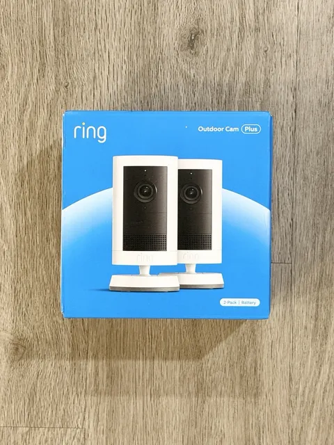Ring Outdoor Cam Plus Battery Powered Security Camera 2-Pack New