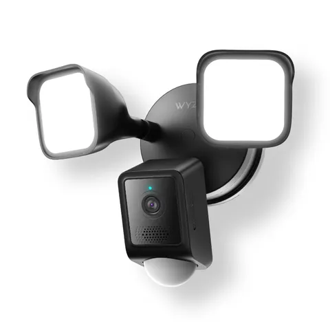 WYZE Floodlight Camera v2 2K HD Outdoor Security Camera Color Night Vision Black