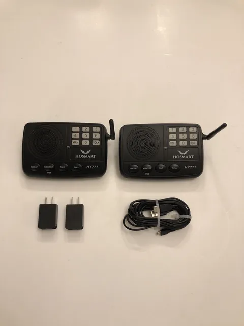 Lot of 2 Hosmart HY777 Wireless Home Intercom System WITH 2 POWER CORDS CABLES