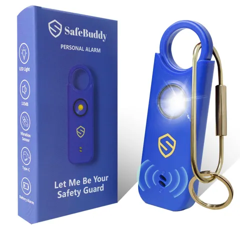 SafeBuddy Klein Blue 140DB Personal Alarm Keychain